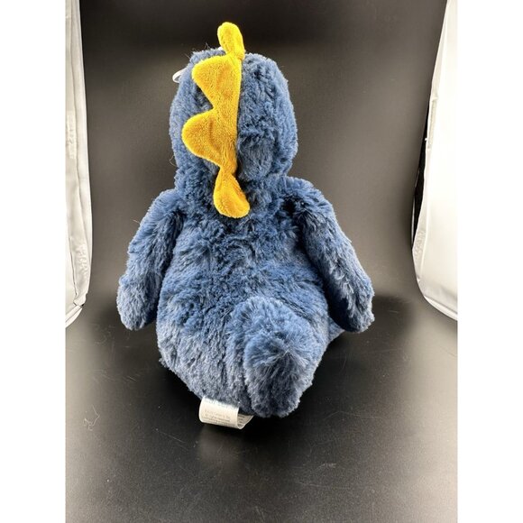 Carter’s Dinosaur Plush Navy Blue White Yellow Stuffed Dino Lovey 68172 With Tag - Picture 7 of 16